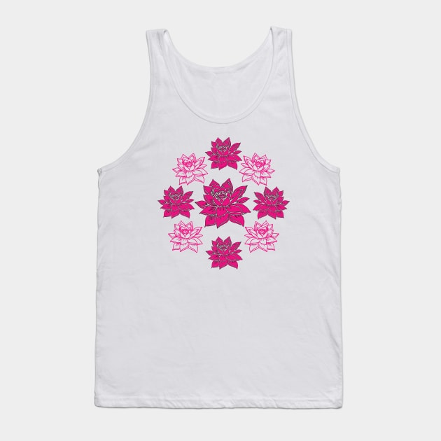 Pink Lotus Tank Top by Nuletto